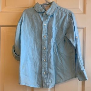 JANIE AND JACK Button Roll-Cuff Sleeve Button Down